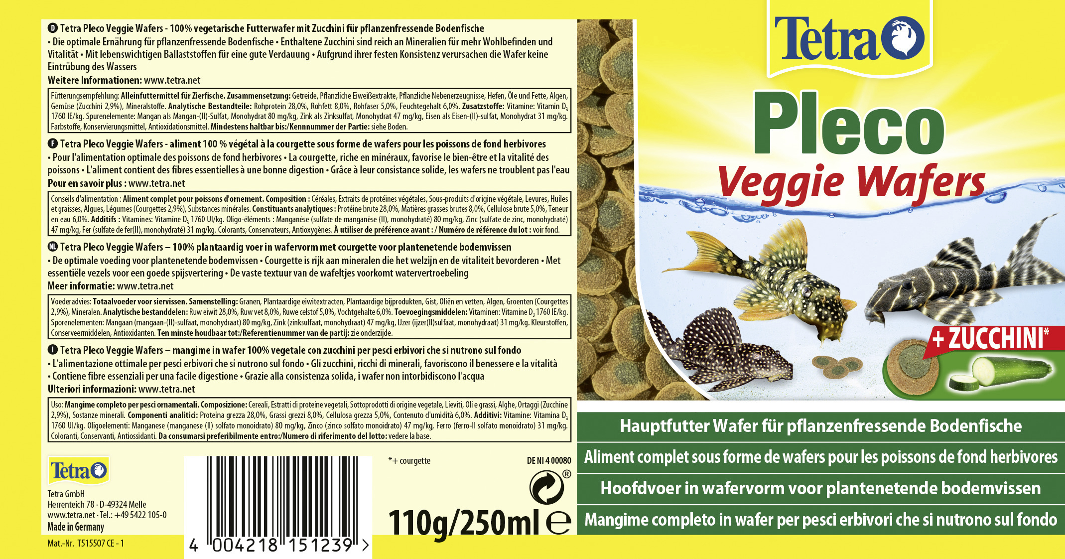 Tetra Pleco Veggie Wafers 250 Ml Kaufen Globus Baumarkt