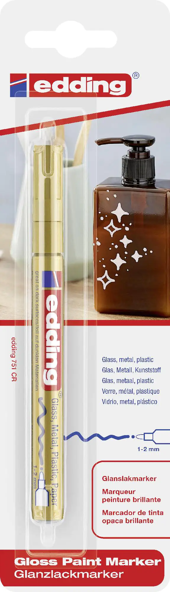 Edding 751 Gloss Paint Marker Gold Kaufen Globus Baumarkt