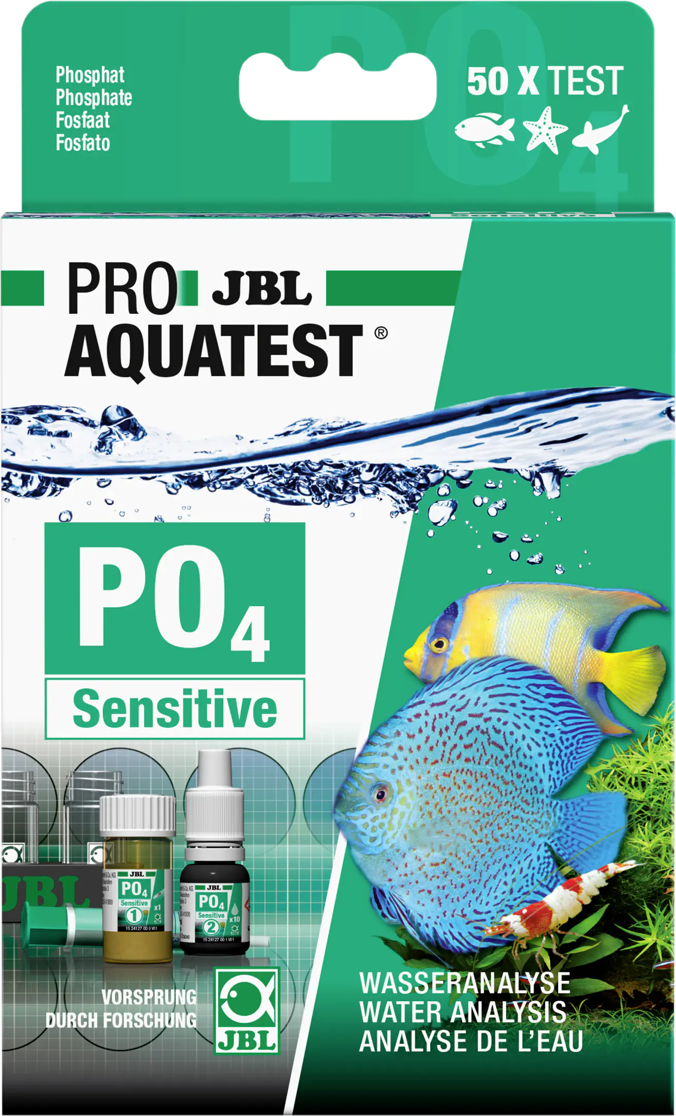 JBL PROAQUATEST PO4 Phosphat Sensitiv weiß transparent schwarz