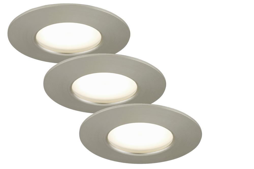 Briloner 3er Set LED Einbauleuchten Attach nickel matt Ø 7 5 cm kaufen