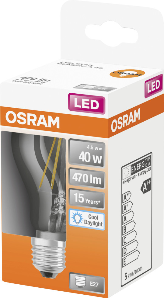 Osram LED Leuchtmittel Star Classic A 40 E27 4 5W kaltweiß klar kaufen