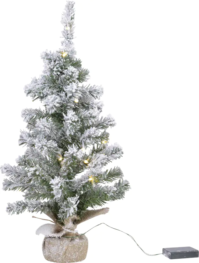 Kaemingk Tannenbaum künstlich beleuchtet beschneit 35 Lichter warmweiß