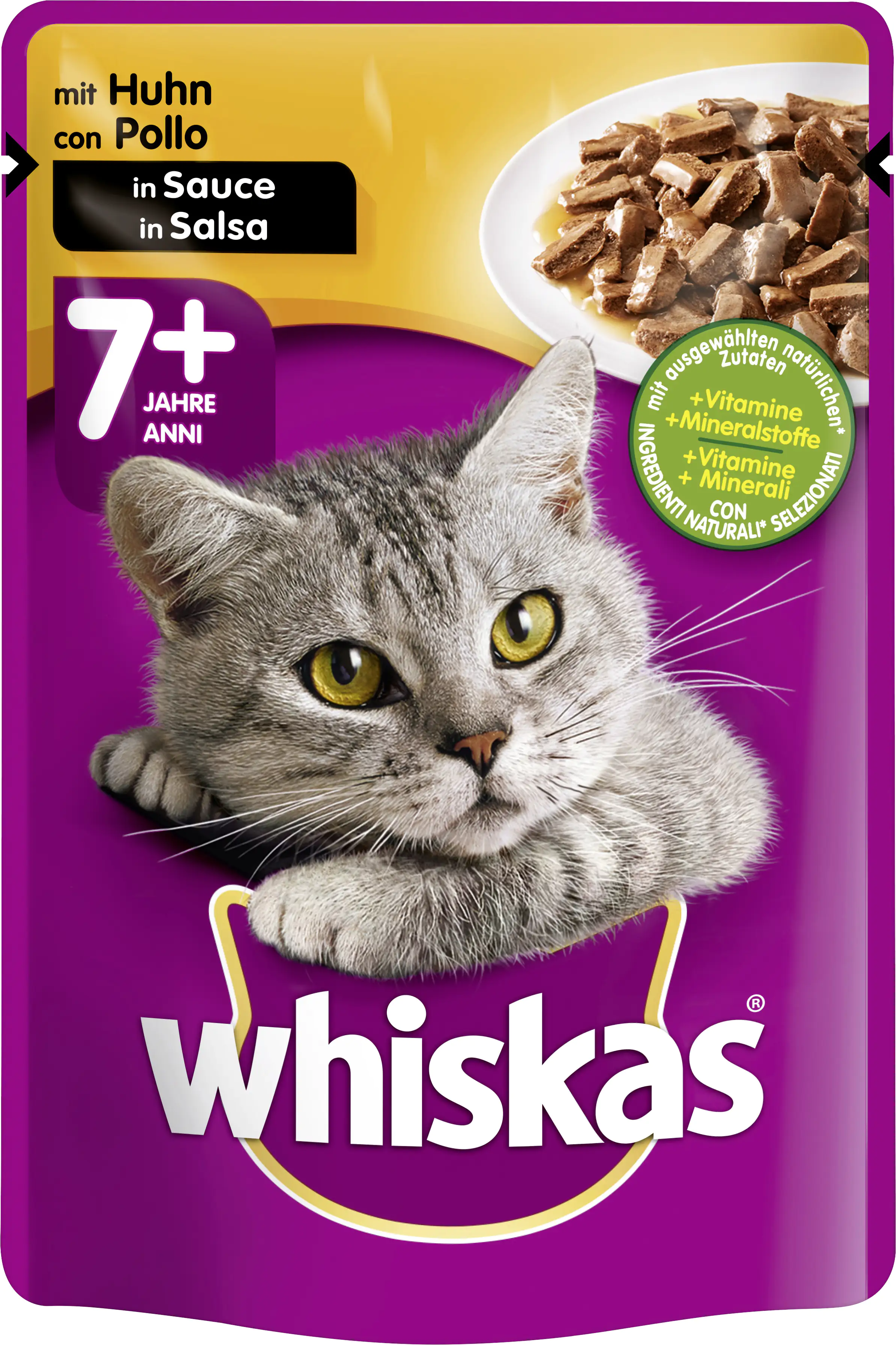 WHISKAS® Portionsbeutel Senior 7+ mit Huhn in Sauce 100 g 100 g kaufen ...