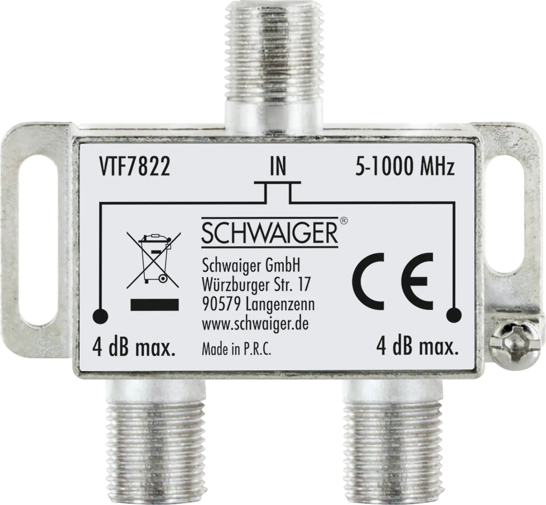 2-fach Aufsteckverteiler (TV) — Schwaiger GmbH