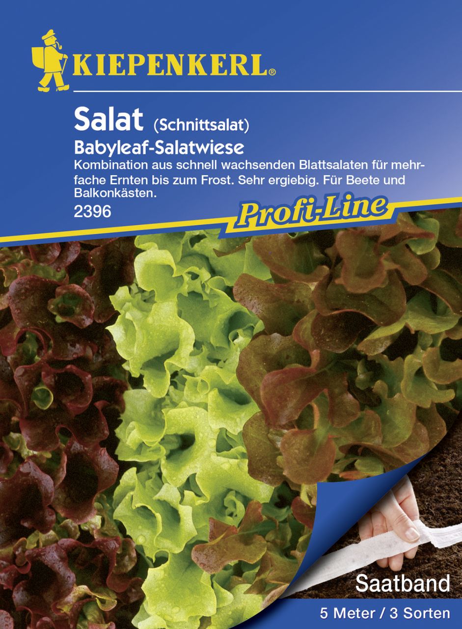 Kiepenkerl Schnittsalat Babyleaf Mischung Saatband Inhalt reicht für 5 lfd. Meter GLO693108755