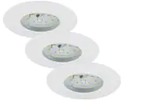Briloner 3er Set LED Einbauleuchten Attach weiß Ø 7,5 cm dimmbar