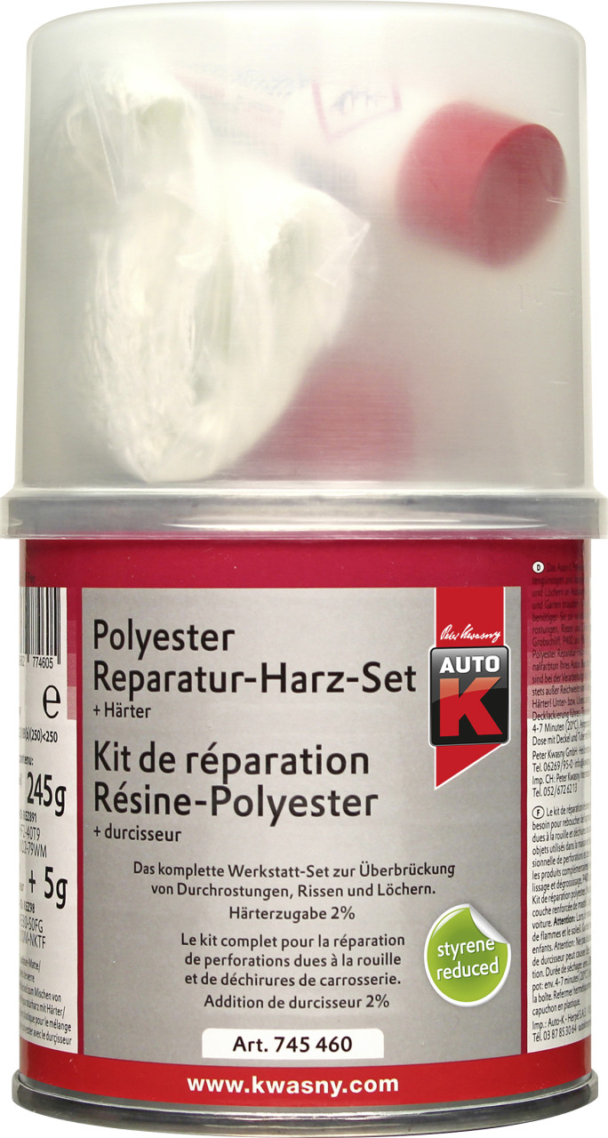 Auto-K Polyester Reparaturharz Set + Härter 250g GLO680403511