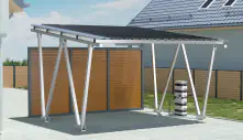 Sunlit Twin Solar Carport 12 Solarmodule, 8,6 kWh Speicher