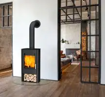 Fireplace Kaminofen Tuvalu Stahl Stahl, schwarz, 6 kW