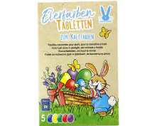 Eierfarben 5 Farben Tabletten zum Kaltfärben 