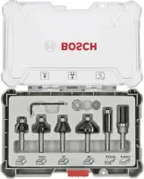 Bosch Fräser Set 6-teilig Schaft Ø 8 mm Trim & Eding