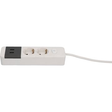 Unitec Tischsteckdose Fach X Usb M Mit Schalter Wei Anthrazit