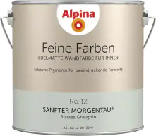 Alpina Feine Farben No. 12 Sanfter Morgentau 2,5 L blasses graugrün edelmatt