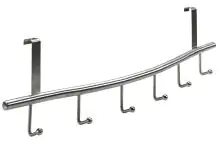 Hettich Türgarderobe 6 Haken 59,5 x 17,0 x 9,0 cm silber