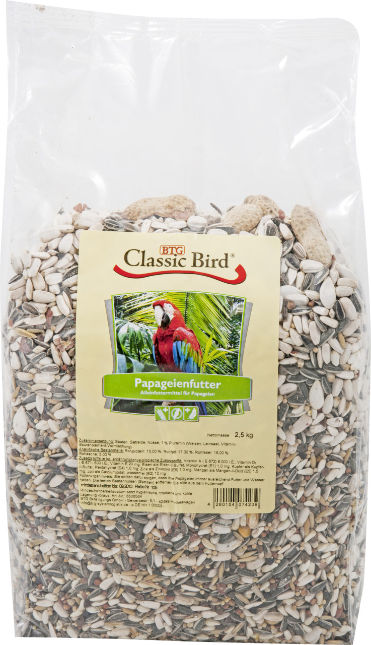 Classic Bird Papageienfutter 2,5 kg GLO629101064