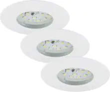 Briloner 3er Set LED Einbauleuchten Attach weiß Ø 7,5 cm