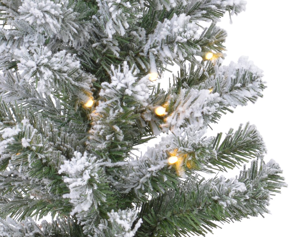 Kaemingk Tannenbaum künstlich beleuchtet beschneit 35 Lichter warmweiß