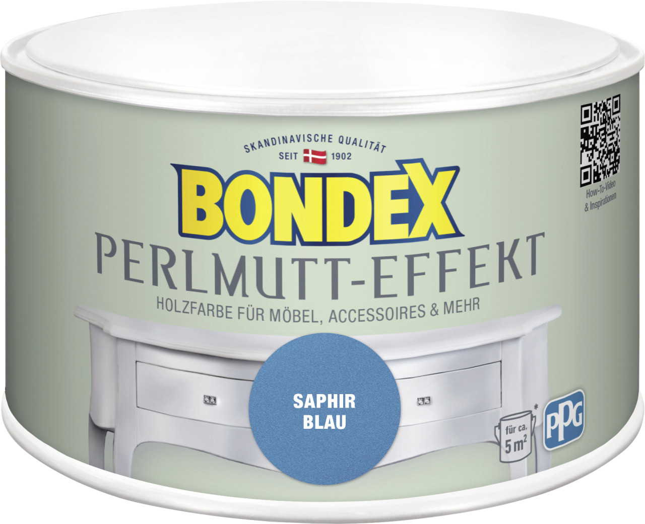 Bondex Holzfarbe Perlmutt-Effekt 500 ml saphir blau GLO765153149