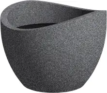 Scheurich Übertopf Wave Globe Bowl Ø 40 x 29,7 cm schwarz granit