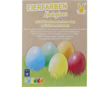 Eierfarben Hochglanz 5 Farben mit Schellack und Färbehandschuhen 