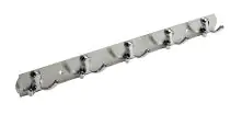 Hettich Garderobenleiste 5 Haken 48,5 x 3,8 x 3,3 cm silber