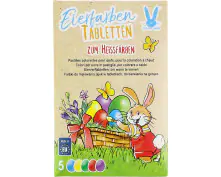 Eierfarben 5 Farben Tabletten zum Heißfärben 